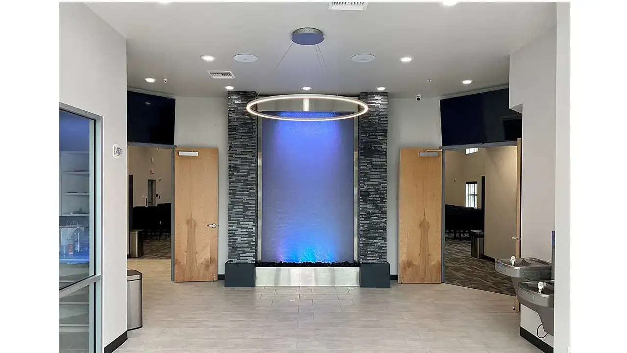 Stainless mesh waterfall christian crossing academy